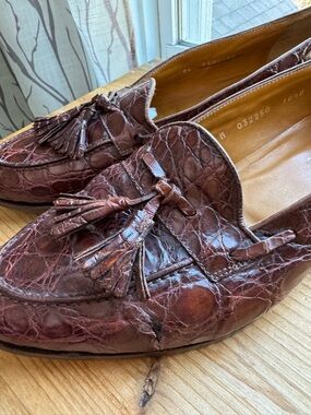 Vintage Polo Ralph Lauren Croc Leather Loafers 10.5 Men’s Shoes